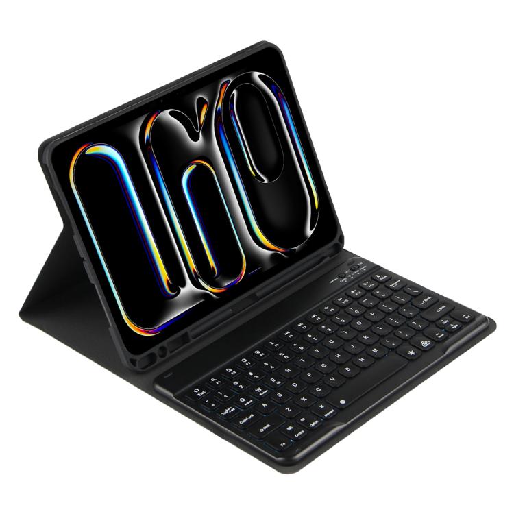 Bunt beleuchtete Bluetooth-Tastatur Leder Tablet-Hülle, Für iPad Air 11 2024 / Air 11 2025, Für iPad Air 5 / Air 4 10,9