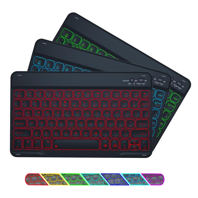 Bunt beleuchtete Bluetooth-Tastatur Leder Tablet-Hülle, Für iPad Air 11 2024 / Air 11 2025, Für iPad Air 5 / Air 4 10,9