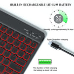 Bunt beleuchtete Bluetooth-Tastatur Leder Tablet-Hülle, Für iPad Air 11 2024 / Air 11 2025, Für iPad Air 5 / Air 4 10,9
