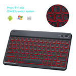 Bunt beleuchtete Bluetooth-Tastatur Leder Tablet-Hülle, Für iPad Air 11 2024 / Air 11 2025, Für iPad Air 5 / Air 4 10,9
