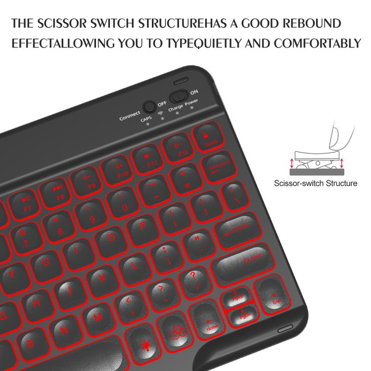 Bunt beleuchtete Bluetooth-Tastatur Leder Tablet-Hülle, Für iPad Air 11 2024 / Air 11 2025, Für iPad Air 5 / Air 4 10,9