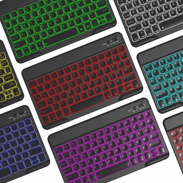 Bunt beleuchtete Bluetooth-Tastatur Leder Tablet-Hülle, Für iPad Air 11 2024 / Air 11 2025, Für iPad Air 5 / Air 4 10,9