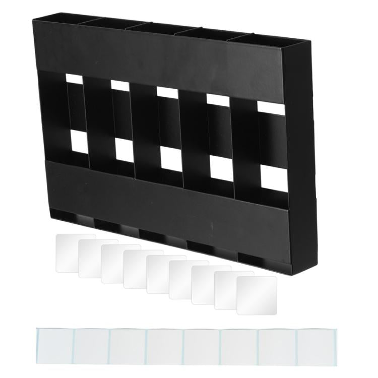 Fünf-Gitter-Strohbesteck Metallaufbewahrungsregal Küchen-Organizer, ohne weiche Magnetfolie, mit 12 Stk. weicher Magnetfolie