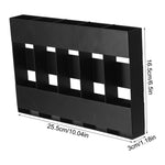 Five-grid Straw Cutlery Metal Storage Rack Kitchen Organizer, without Soft Magnetic Sheet, with 12pcs Soft Magnetic Sheet