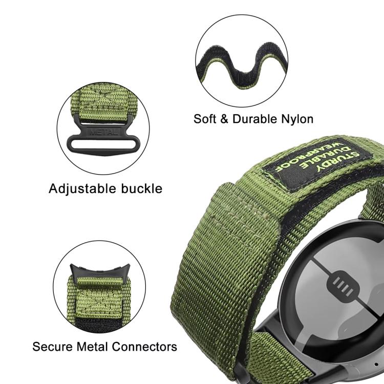 xDfind Uhrenarmband mit Schnellverschluss aus Nylon mit Klettverschluss, für Google Pixel Watch 4/3 (45 mm) und Google Pixel Watch 4/3/2/1 (41 mm)