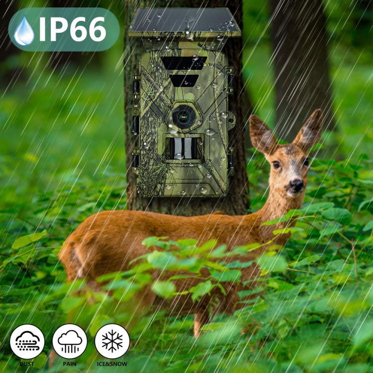 PR903G EU-Version 5K HD Nachtsicht-Infrarot-Jagdkamera mit Solarpanel, PR903G US-Version