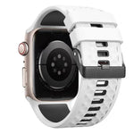 Zweifarbiges Silikonarmband mit Diamantstruktur, passend für Apple Watch 46 mm / 49 mm / 45 mm / 44 mm