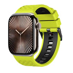 Zweifarbiges Silikonarmband mit Diamantstruktur, passend für Apple Watch 46 mm / 49 mm / 45 mm / 44 mm