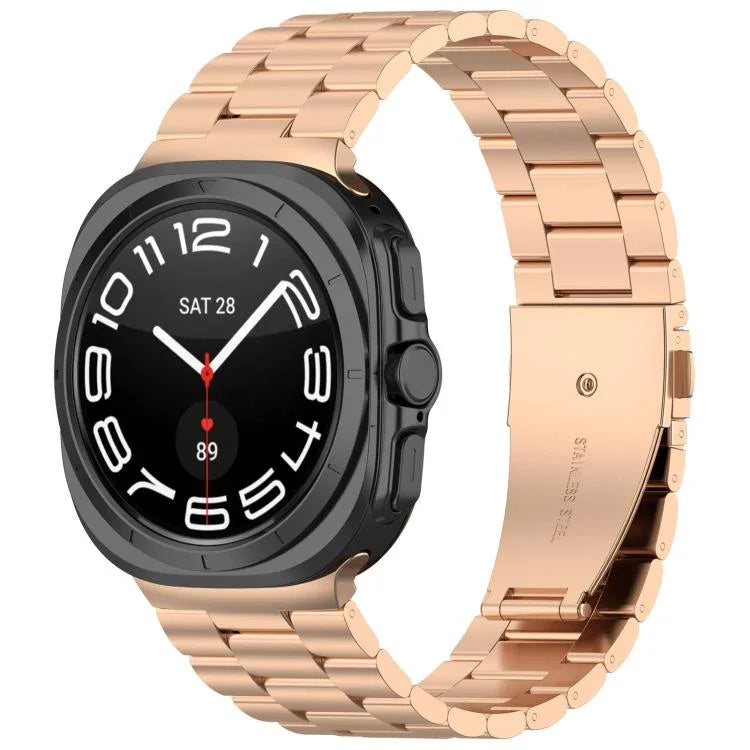 xDfind Dreiperlen-Metallarmband für Samsung Galaxy Watch Ultra 47 mm, Samsung Galaxy Watch 7 / FE / 6 / 5 / 4, Samsung Galaxy Fit3
