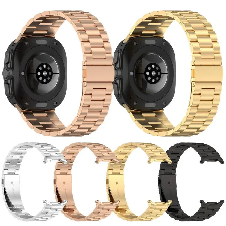 xDfind Dreiperlen-Metallarmband für Samsung Galaxy Watch Ultra 47 mm, Samsung Galaxy Watch 7 / FE / 6 / 5 / 4, Samsung Galaxy Fit3