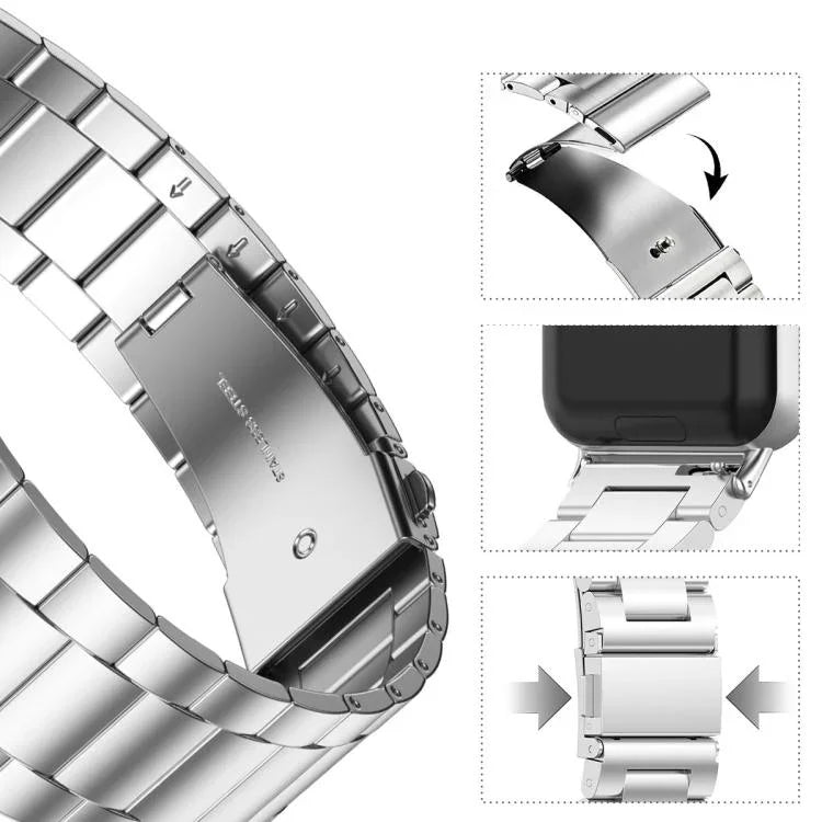 xDfind Dreiperlen-Metallarmband für Samsung Galaxy Watch Ultra 47 mm, Samsung Galaxy Watch 7 / FE / 6 / 5 / 4, Samsung Galaxy Fit3