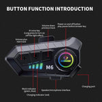 SOMAN Motorradhelm Bluetooth Headset Stereo Sprachmikrofon, M6-Hartmikrofon, M6-Weichmikrofon