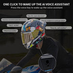 SOMAN Motorradhelm Bluetooth Headset Stereo Sprachmikrofon, M6-Hartmikrofon, M6-Weichmikrofon