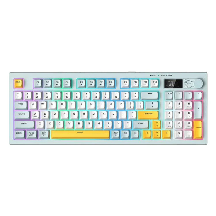 ONIKUMA G80 Bluetooth 2.4G Kabelgebundene Leise Silver-Membran-Tastatur