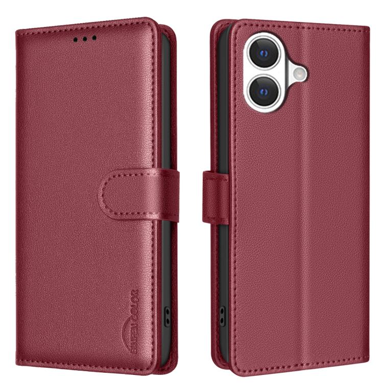 Litschi-Textur RFID Anti-Diebstahl Leder Handyhülle, für iPhone 17 Pro Max, für iPhone 17 Pro, für iPhone 17, für iPhone Air