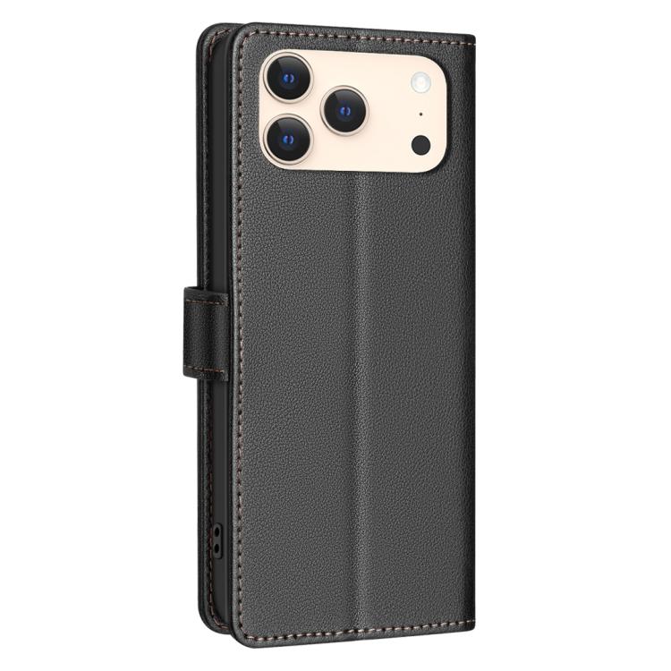 Litschi-Textur RFID Anti-Diebstahl Leder Handyhülle, für iPhone 17 Pro Max, für iPhone 17 Pro, für iPhone 17, für iPhone Air