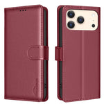 Litschi-Textur RFID Anti-Diebstahl Leder Handyhülle, für iPhone 17 Pro Max, für iPhone 17 Pro, für iPhone 17, für iPhone Air
