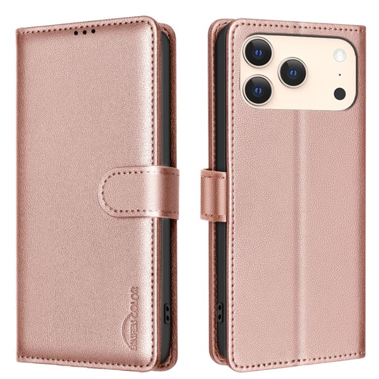 Litschi-Textur RFID Anti-Diebstahl Leder Handyhülle, für iPhone 17 Pro Max, für iPhone 17 Pro, für iPhone 17, für iPhone Air