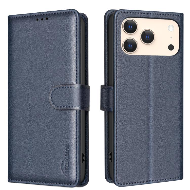 Litschi-Textur RFID Anti-Diebstahl Leder Handyhülle, für iPhone 17 Pro Max, für iPhone 17 Pro, für iPhone 17, für iPhone Air