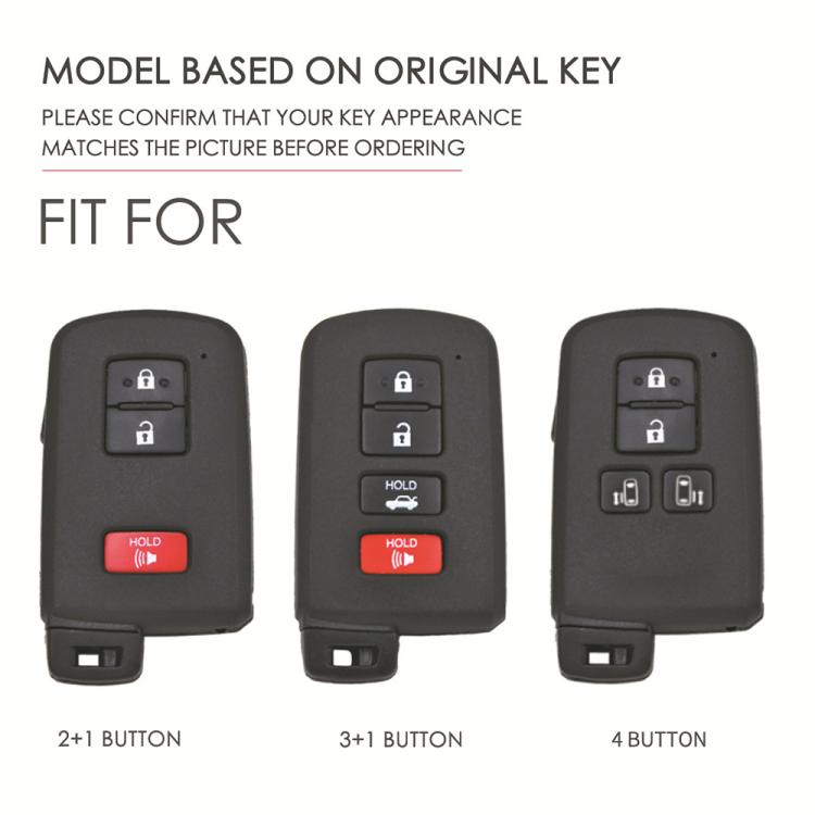 For Toyota North American 2+1-button C012 Crazy Horse Cowhide Car Key Protection Cover, For Toyota North American 2+1-button