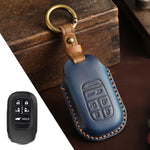 For Honda Odyssey 2024 Hallmo Crazy Horse Cowhide Car Key Protection Cover, For Honda Odyssey 2024 2-button, For Honda Odyssey 2024 5-button, For Honda Odyssey 2024 6-button