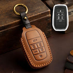 For Toyota SIENNA / Granvia / Alphard / Vellfire Hallmo Crazy Horse Cowhide Car Key Protection Cover, For Toyota SIENNA 4-button, For Toyota SIENNA 5-button, For Toyota SIENNA 6-button