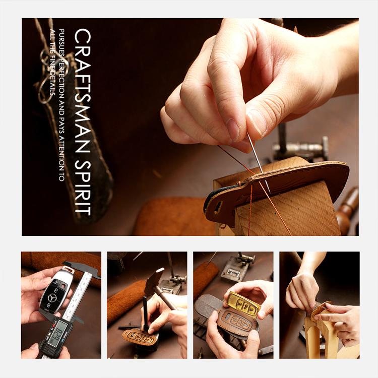 For Toyota SIENNA / Granvia / Alphard / Vellfire Hallmo Crazy Horse Cowhide Car Key Protection Cover, For Toyota SIENNA 4-button, For Toyota SIENNA 5-button, For Toyota SIENNA 6-button