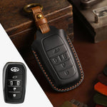 For Toyota Alphard Hallmo Crazy Horse Cowhide Car Key Protection Cover, For Toyota Alphard 4-button, For Toyota Alphard 5-button