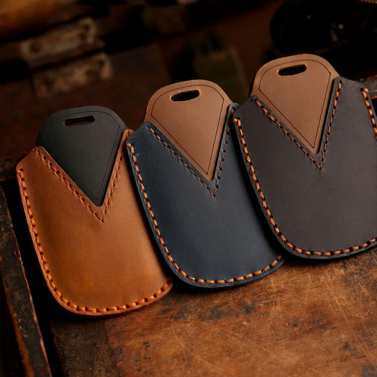 For Toyota Alphard Hallmo Crazy Horse Cowhide Car Key Protection Cover, For Toyota Alphard 4-button, For Toyota Alphard 5-button