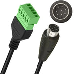 S-Video 8-Pin-Stecker auf 5-Pin-Buchse Schraubanschluss mit geschirmten Klemmen steckbarer Adapter, 0,3m