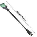 S-Video 8-Pin-Stecker auf 5-Pin-Buchse Schraubanschluss mit geschirmten Klemmen steckbarer Adapter, 0,3m