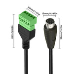 S-Video 8-Pin-Stecker auf 5-Pin-Buchse Schraubanschluss mit geschirmten Klemmen steckbarer Adapter, 0,3m
