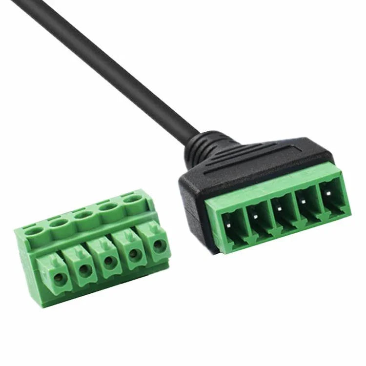 S-Video 8-Pin-Stecker auf 5-Pin-Buchse Schraubanschluss mit geschirmten Klemmen steckbarer Adapter, 0,3m
