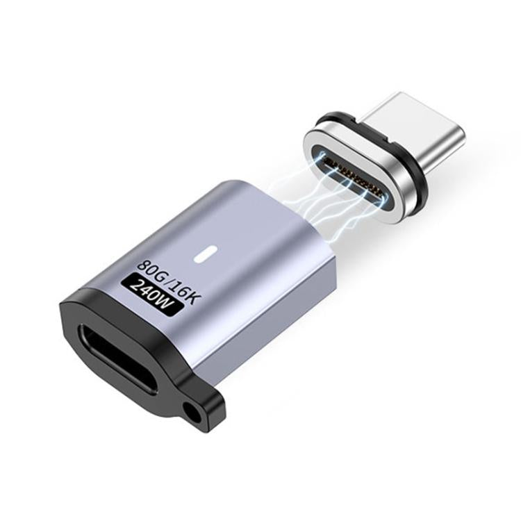 USB-C Stecker auf Buchse PD240W 80Gbps 60K Magnetischer Saugadapter, Gerader Stecker, Winkelstecker, Seitlicher Winkelstecker