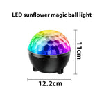 Sonnenblumen Magische Kugel Licht LED RGB Drehbühnenlampe, Sprachsteuerung, Fernbedienung