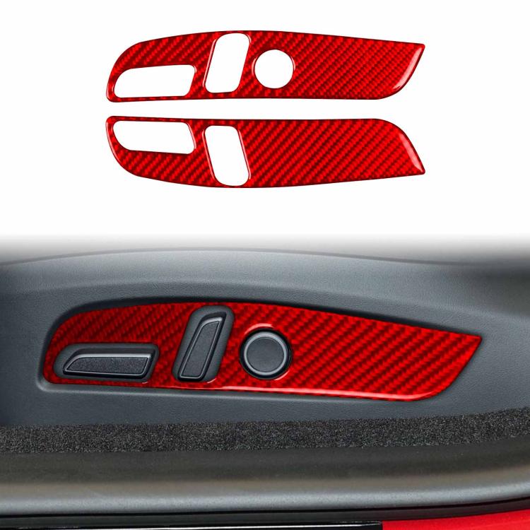 For Tesla Model 3 2023- 2pcs/Set Carbon Fiber Car Seat Adjustment Panel Decorative Sticker, 2pcs/Set Car Seat Adjustment Panel, Left Drive, 2pcs/Set Car Seat Adjustment Panel, Right Drive