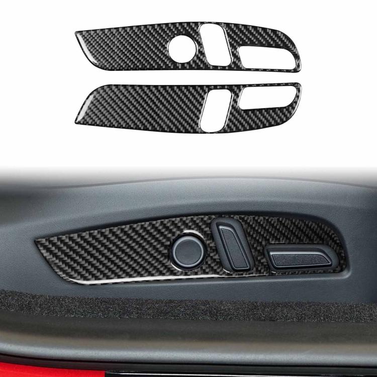 For Tesla Model 3 2023- 2pcs/Set Carbon Fiber Car Seat Adjustment Panel Decorative Sticker, 2pcs/Set Car Seat Adjustment Panel, Left Drive, 2pcs/Set Car Seat Adjustment Panel, Right Drive