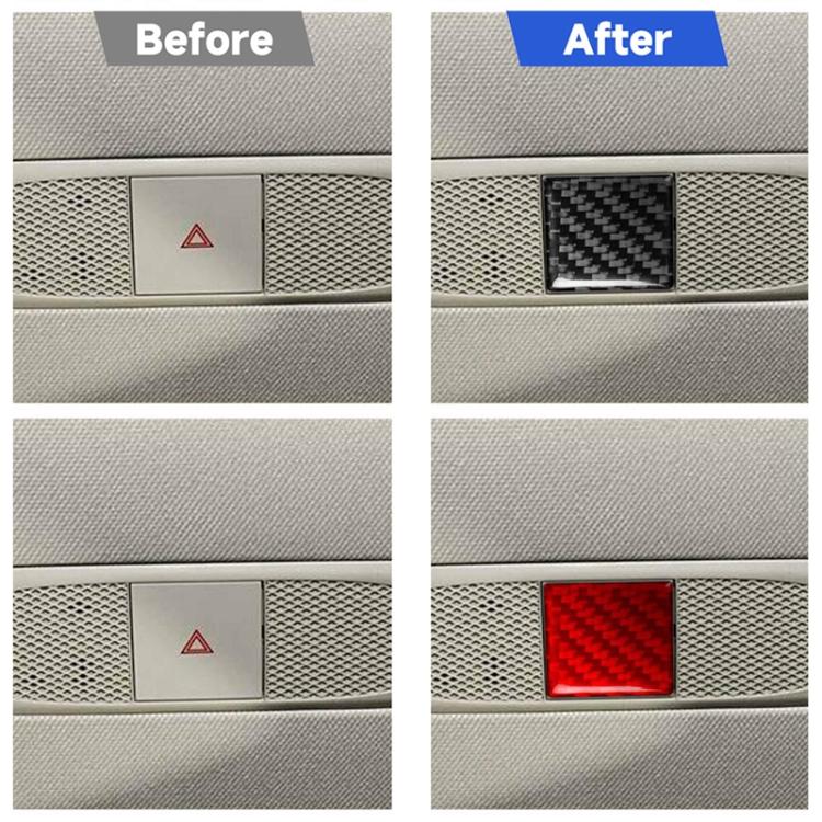 For Tesla Model 3 2019-2022 / Model Y 2019-2024 Carbon Fiber Car Emergency Light Button Decorative Sticker, For Tesla Model 3 2019-2022 / Model Y 2019-2024 Car Emergency Light Button
