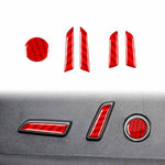 For Tesla Model 3 2023- 5pcs/Set Carbon Fiber Car Seat Adjustment Button Decorative Sticker, Car Seat Adjustment Button