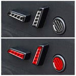 For Tesla Model 3 2023- 5pcs/Set Carbon Fiber Car Seat Adjustment Button Decorative Sticker, Car Seat Adjustment Button