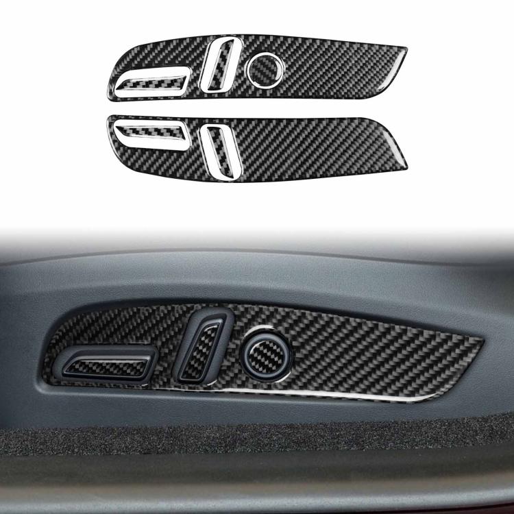 For Tesla Model 3 2023- 7pcs/Set Carbon Fiber Car Seat Adjustment Panel Decorative Sticker, 7pcs/Set Car Seat Adjustment Panel, Left Drive, 7pcs/Set Car Seat Adjustment Panel, Right Drive