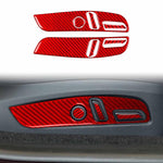For Tesla Model 3 2023- 7pcs/Set Carbon Fiber Car Seat Adjustment Panel Decorative Sticker, 7pcs/Set Car Seat Adjustment Panel, Left Drive, 7pcs/Set Car Seat Adjustment Panel, Right Drive