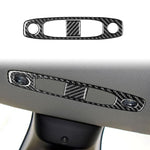For Tesla Model 3 2019-2022 / Y 2019-2024 2pcs/Set Carbon Fiber Car Reading Light Panel Decorative Sticker, For Tesla Model 3 2019-2022 / Y 2019-2024 Car Reading Light Panel