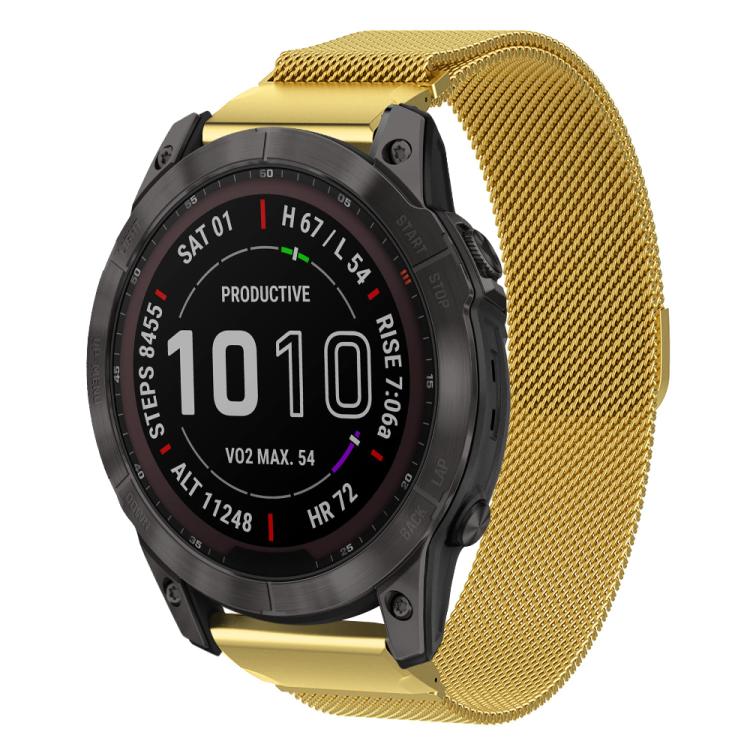 xDfind Milanese Quick Fit Metal Watch Band, For Garmin Fenix 8/7X/6X/5X 26mm, For Garmin Fenix 8/7/6/5 22mm, For Garmin Fenix 8/7S/6S/5S 20mm