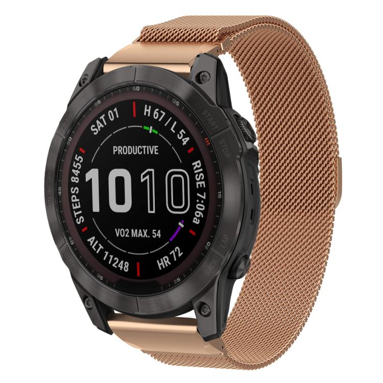 xDfind Milanese Quick Fit Metal Watch Band, For Garmin Fenix 8/7X/6X/5X 26mm, For Garmin Fenix 8/7/6/5 22mm, For Garmin Fenix 8/7S/6S/5S 20mm