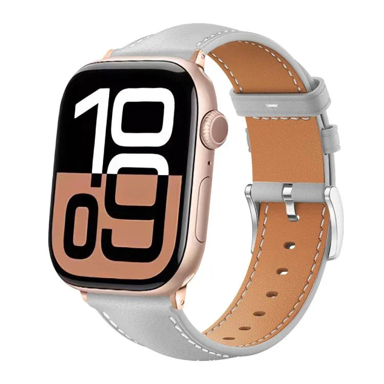 xDfind Schwarzes Haifisch-Armband aus feinem Leder, passend für Apple Watch 42 / 44 / 45 / 46 / 49 mm, Apple Watch 38 / 40 / 41 / S10 42 mm