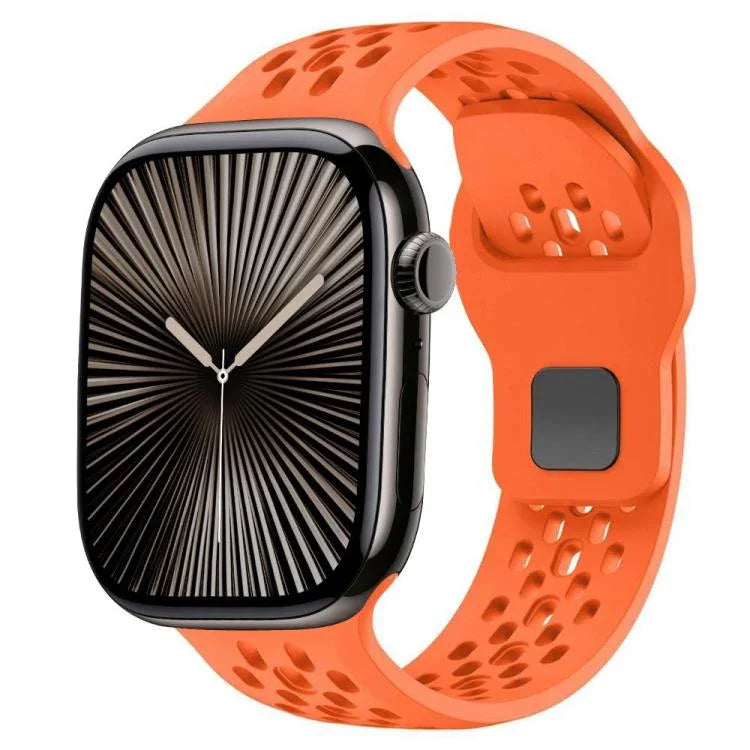 xDfind Mesh Silikon-Uhrenarmband mit umgekehrter Schnalle, für Apple Watch 46 mm / 49 mm / 45 mm / 44 mm, für Apple Watch 42 mm / 41 mm / 40 mm / 38 mm