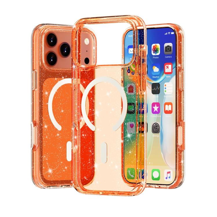 Glitzerpuder-MagSafe-Magnet-Handyhülle im Terminator-Stil, für iPhone 17 Pro Max, für iPhone 17 Pro, für iPhone 17, für iPhone Air