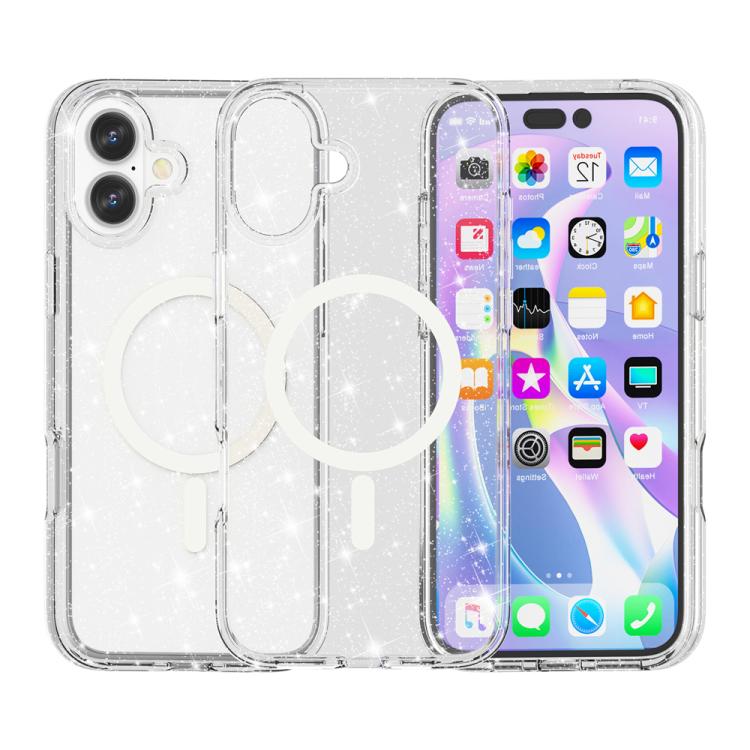 Glitzerpuder-MagSafe-Magnet-Handyhülle im Terminator-Stil, für iPhone 17 Pro Max, für iPhone 17 Pro, für iPhone 17, für iPhone Air