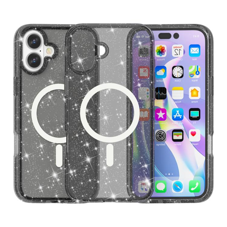 Glitzerpuder-MagSafe-Magnet-Handyhülle im Terminator-Stil, für iPhone 17 Pro Max, für iPhone 17 Pro, für iPhone 17, für iPhone Air
